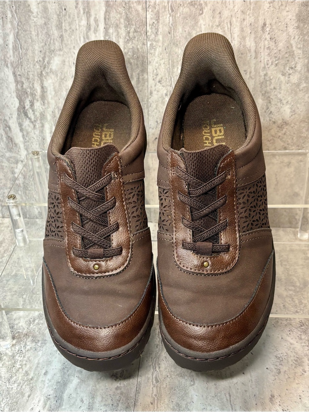 JBU Veronica Touchless Hands Free Comfort Brown Slip On Sneakers Sz 8W - Picture 2 of 7